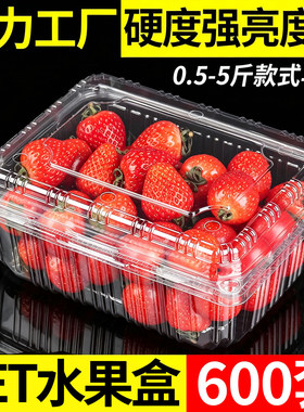 一次性水果包装盒超市一斤装透明塑料盒子水果店草莓小番茄打包盒