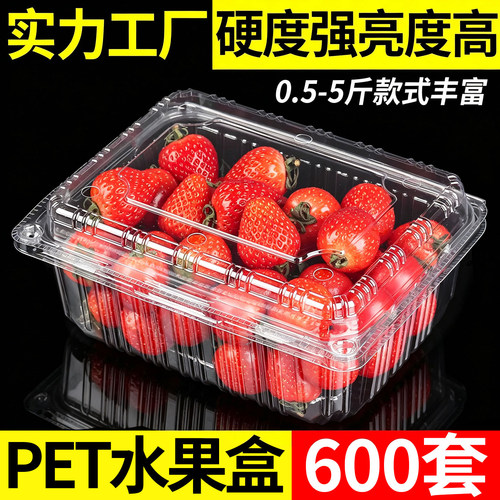 一次性水果包装盒超市一斤装透明塑料盒子水果店草莓小番茄打包盒