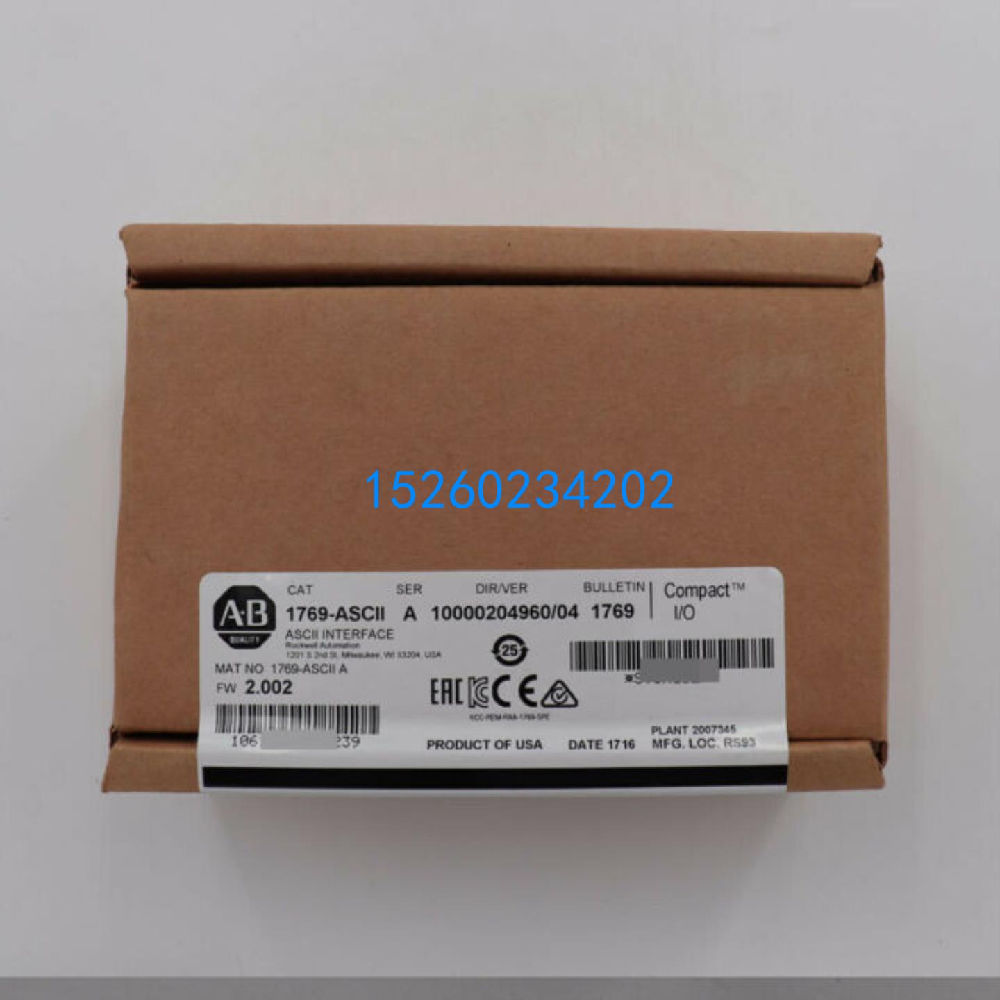 1769-ASCII原装美国AB罗克韦尔PLC模块 质保一年CompctLogix