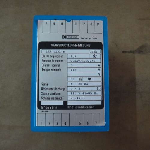 功率因素表 88L5RUA005 2 PCS ENERDIS GEC ALSTHOM 110V 45~65