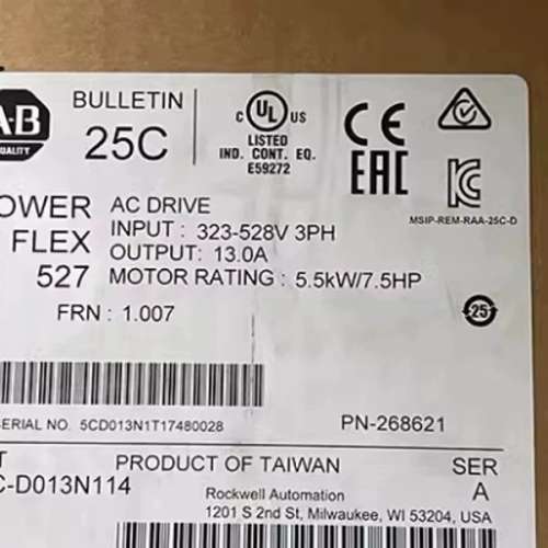 罗克韦尔变频器25C-D010N114