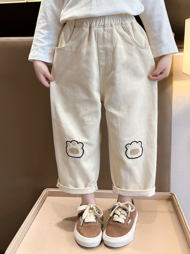 女童裤子春季2026新款儿童春秋宽松外穿小童秋天韩版纯棉休闲裤潮