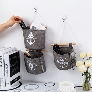 棉麻布艺小挂兜收纳挂袋