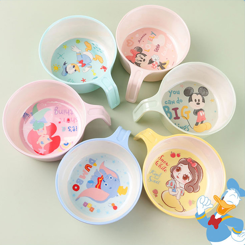 迪士尼儿童餐具密胺碗单柄吃饭碗