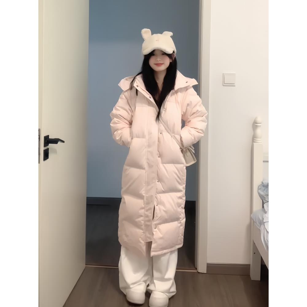 2024年新款冬季加厚羽绒棉服女中长款小个子韩系棉袄过膝情侣外套