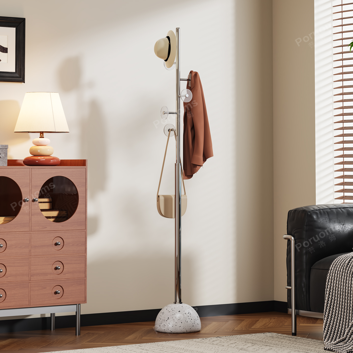 普洛姆小户型家用卧室落地挂衣架