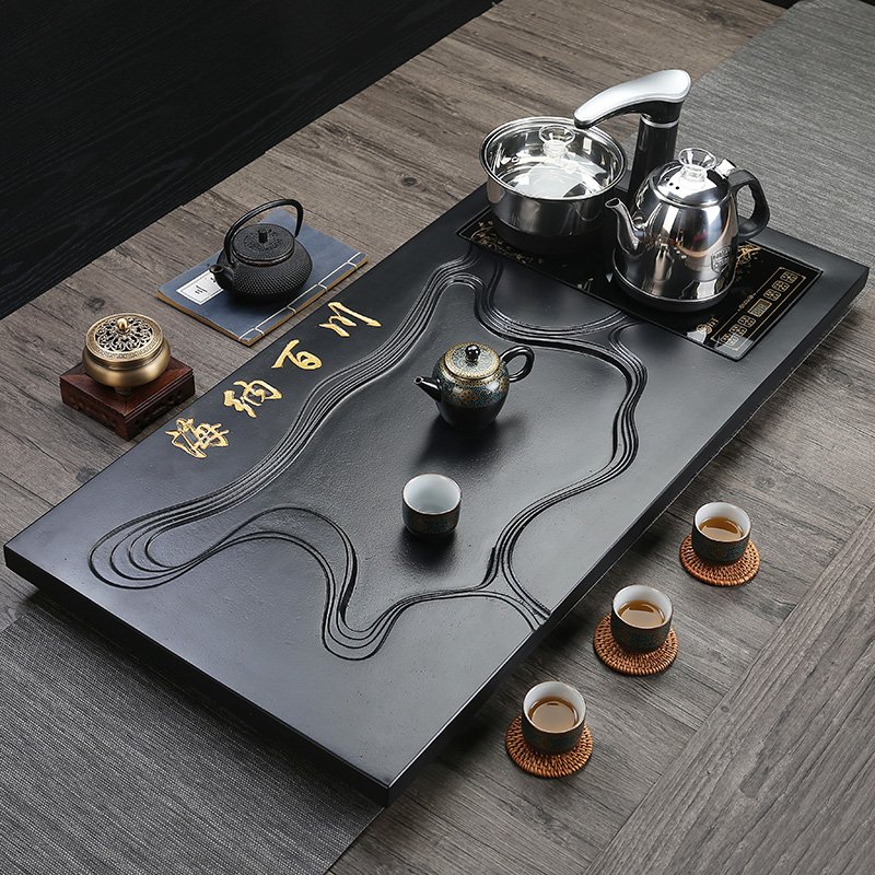 石材办公室全自动电磁炉功夫茶具