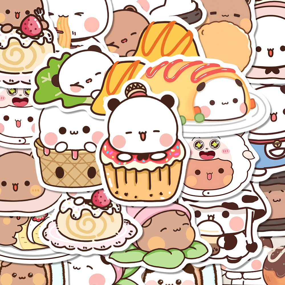 高颜值可爱食物一二布布贴纸