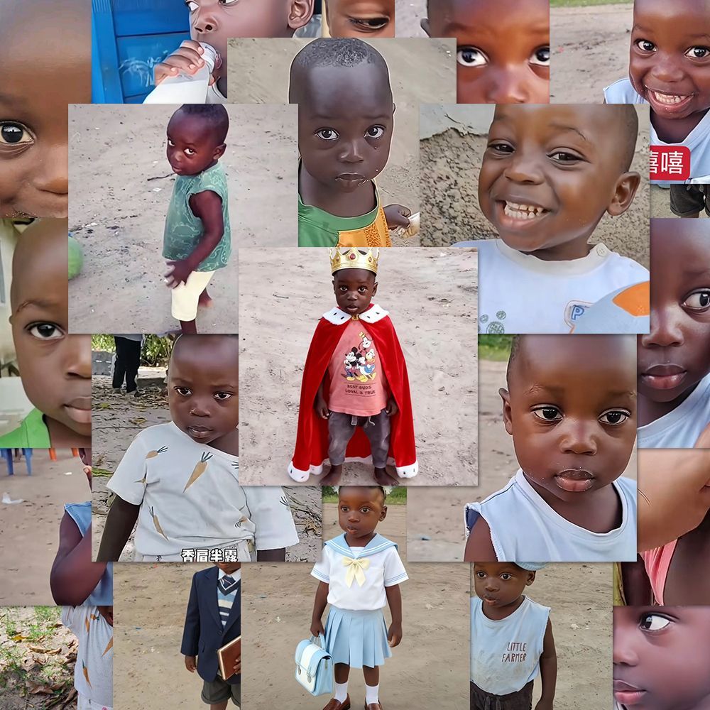 非洲十二少】324张爆款网红呆萌小人机搞笑趣味创意周边十二少