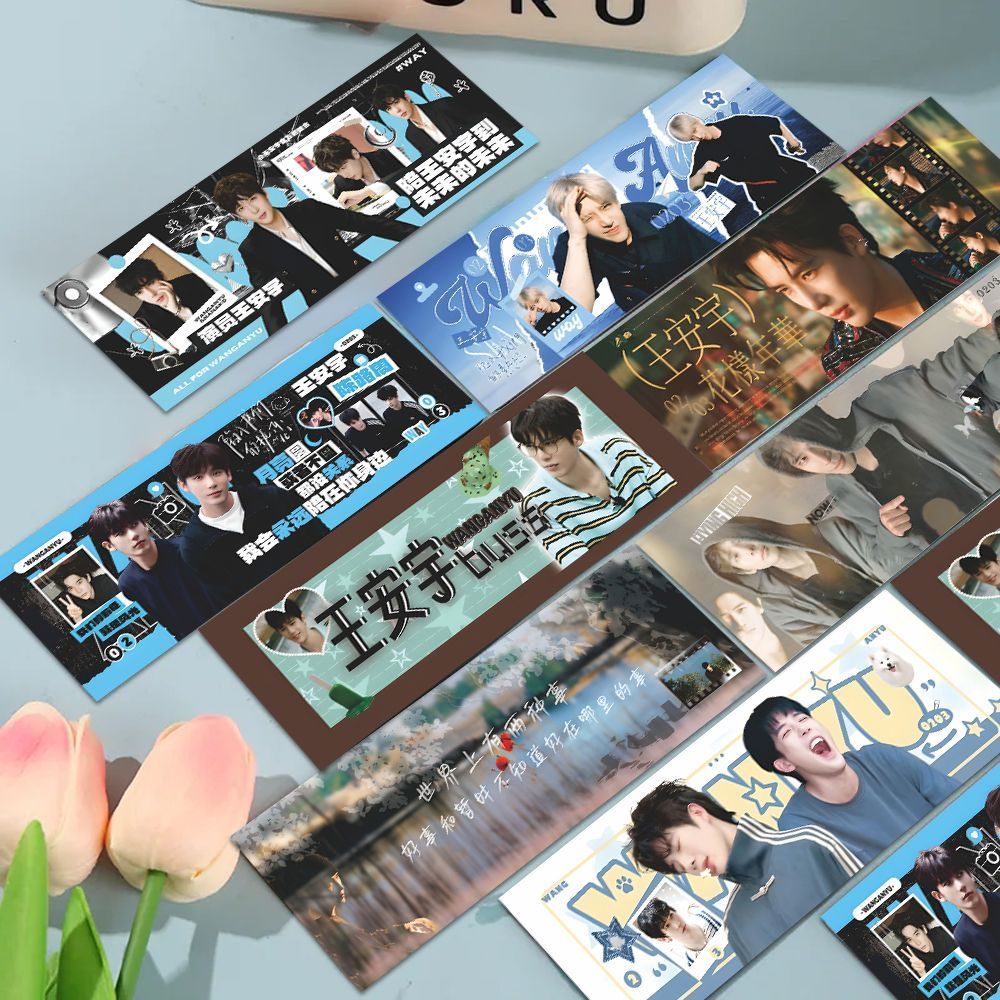 48张王安宇书签纪念礼物创意卡片学生阅读书页标记精美纸质小卡