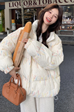 超好看设计感彩色线条羽绒棉服女2024冬季新款高级感洋气棉衣棉袄，女装棉衣/棉服，浙宝173