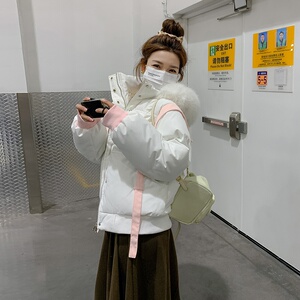 设计款2024新款撞色拼接加厚大毛领加厚棉衣 8166-P165-K248，女装棉衣/棉服，浙宝173