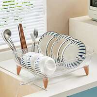Japanese-style kitchen draining bowl rack, household sink, bowls, chopsticks, plates, tableware storage rack, bowl basket, bowl cabinet, plastic storage box thumbnail 5