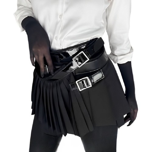 定制2025春夏新款女装不规则暗黑系先锋设计师小众风琴褶时髦半裙