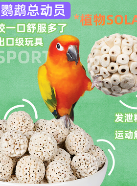 鹦鹉通草球玩具玄凤解闷自嗨啃咬解压磨牙觅食咀嚼用品大全纯天然