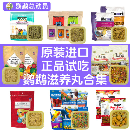 进口鹦鹉滋养丸试吃分装哈里森拉夫伯tops兽医农场鹦鹉鸟粮饲料