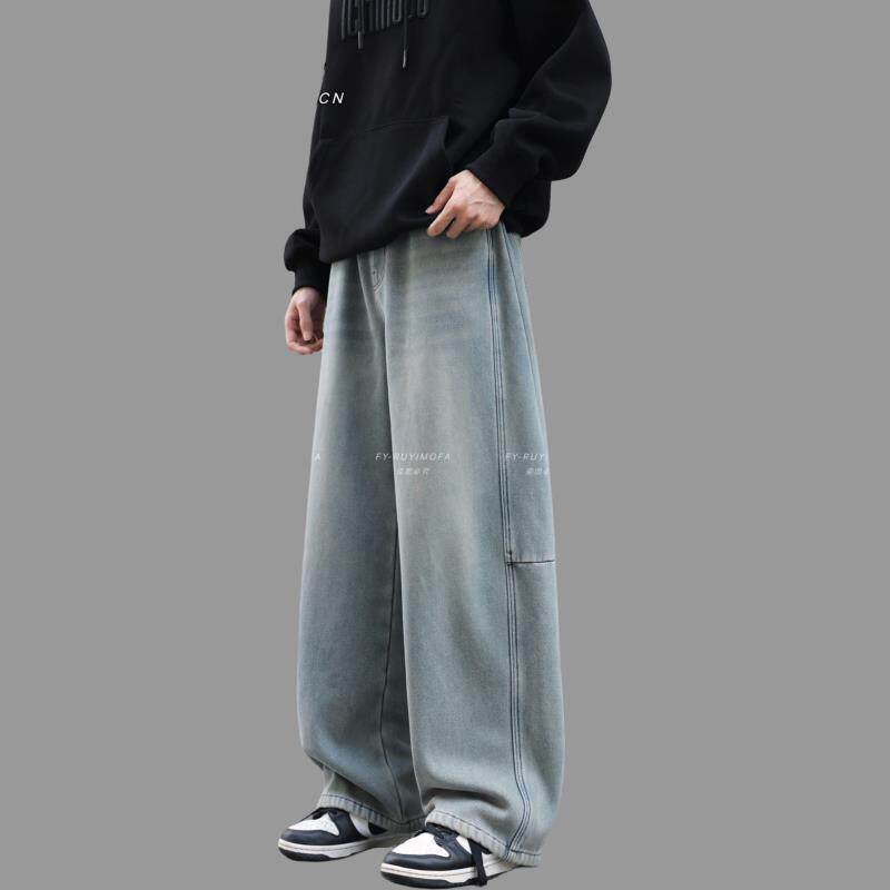 丰翼2025冬季新款加绒牛仔男友裤
