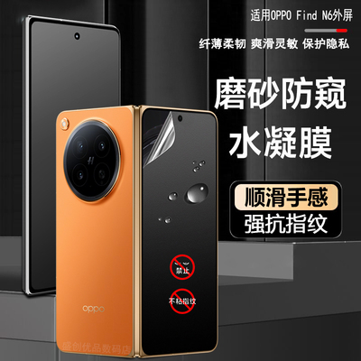 适用OPPO Find N6外屏磨砂水凝防窥软膜PLP110防窥膜手机贴膜磨砂手感顺滑手感防眩光抗指纹印防汗屏保护隐私
