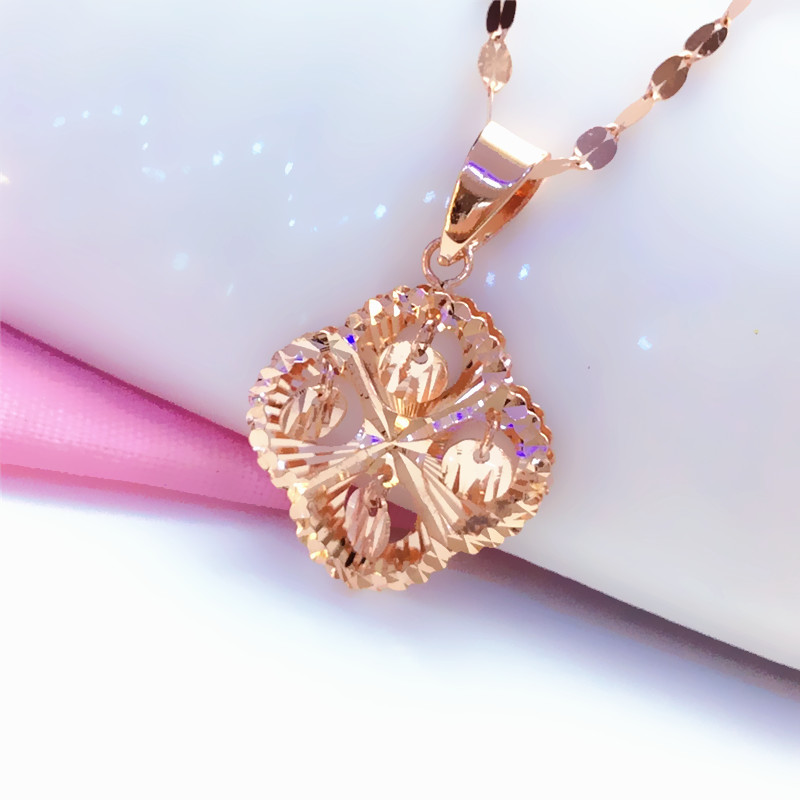 太太珠宝俄罗斯58514k四叶草紫金