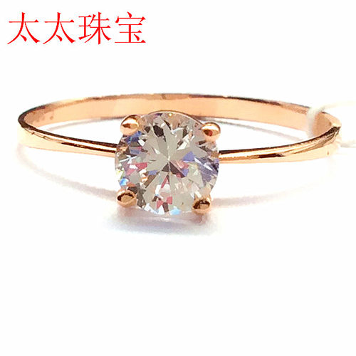 珠宝珠宝俄罗斯彩金锆石戒指新品