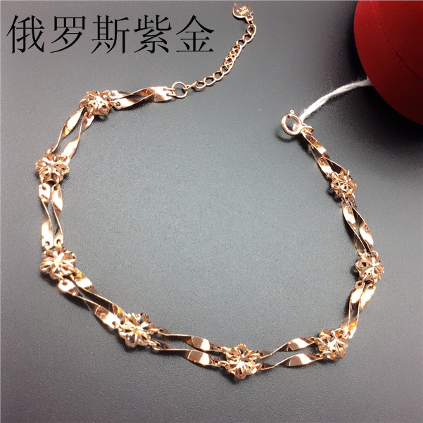 太太珠宝俄罗斯新款花朵彩金