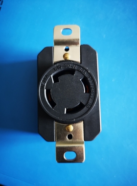 美式四孔防脱落插座30A 277/480V工业插头插座 NEMA L19-30R