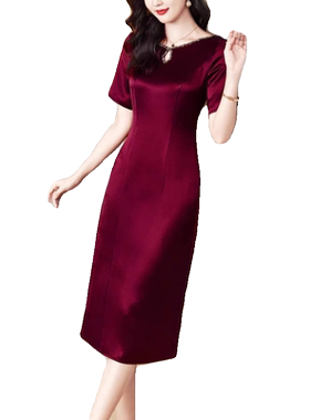 金凯茜宴会礼服收腰醋酸优雅气质