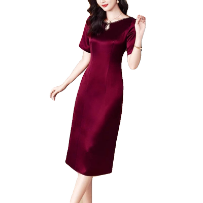 金凯茜宴会礼服收腰醋酸优雅气质