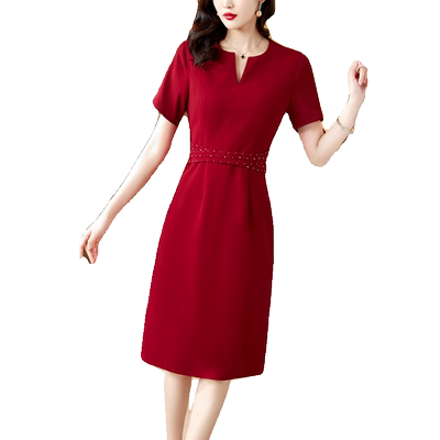 金凯茜宴会礼服A字裙聚酯显瘦