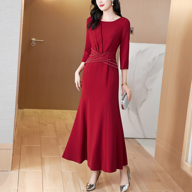 金凯茜宴会礼服鱼尾聚酯优雅气质