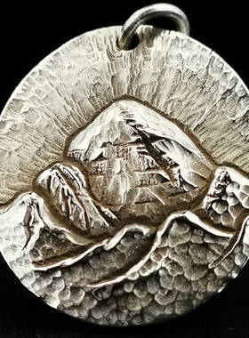 冈仁波齐转山信仰徒步党配饰神山太阳圣山世界中心纯银定制吊坠