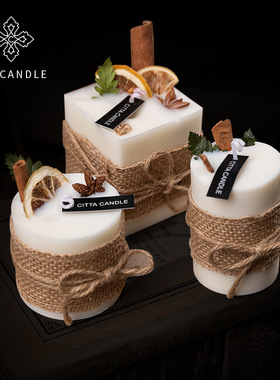 复古田园香薰蜡烛卧室安神助眠圣诞摆件Christmas scented candle