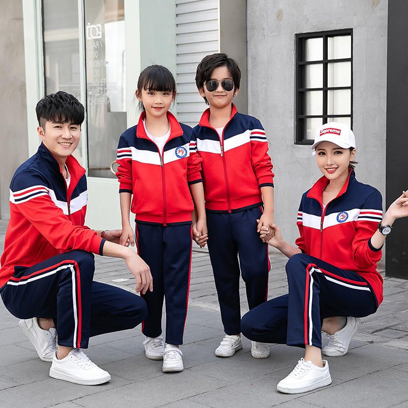 春秋季初高中长袖校服班服情侣套装中小学生运动会男女服装运动装