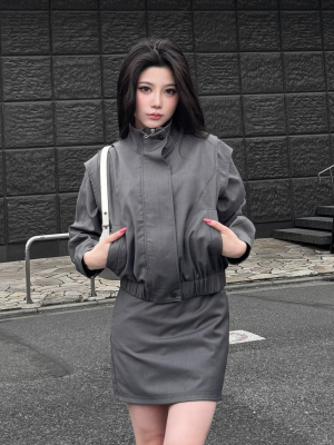 波波Namiboo原创设计高智感派克夹克套装2026春季