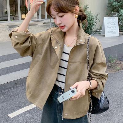 冲锋衣外套女2025新款秋季美式覆古短款小个子夹克上衣洋气棒球服