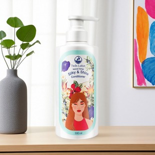 抚平毛糙干枯 泰国TwinLotus双莲柔顺丝滑护发素500ml 新包装