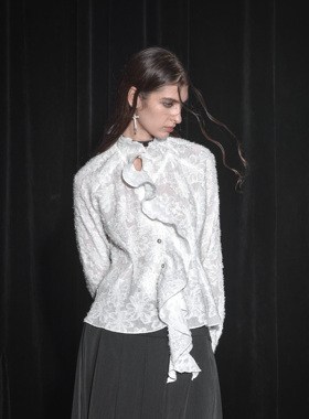 immune system免疫系统 蕾丝女士 宫廷风纽扣合体衬衫