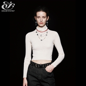 基础打底刺绣堆堆高领紧身毛织T恤长袖 immune system免疫系统