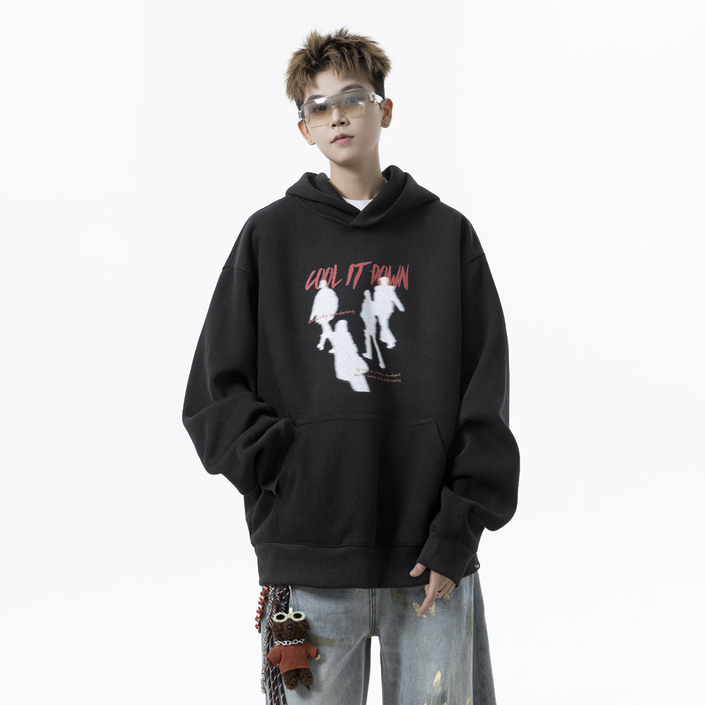 1016-WY06-P65美式420G印花连帽卫衣男女秋季情侣长袖上衣帽衫,男装卫衣,星座1016