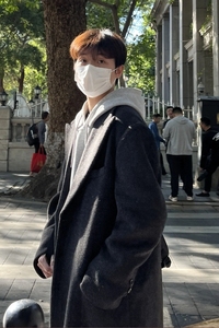1016-F05-P128 冬季毛呢外套高级感呢大衣中长款呢子风衣图片
