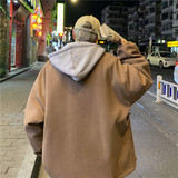 1016-AY30-P135假两件呢料加厚外套中长款毛呢大衣双拉链设计，男装毛呢大衣，星座1016