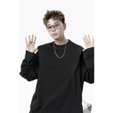 1016-CT005-P45美式复古剪裁长袖T恤小众设计感结构打底衫，男装T恤，星座1016