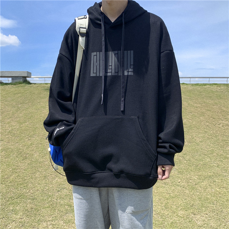 1016-BW57-P65秋冬发泡字母印花连帽加绒卫衣,男装卫衣,星座1016