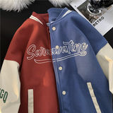 1016-BW35-P98美式潮牌拼接vintage棒球服外套男，女装短外套，星座1016