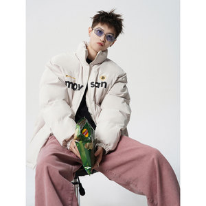 1016-MY01-P75 美式潮牌棉服男冬复古加厚运动面包服棉衣外套图片