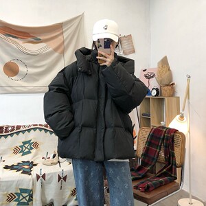 1016-M286-P88 冬季短款棉服男防寒棉衣保暖加厚可拆卸连帽面包服图片