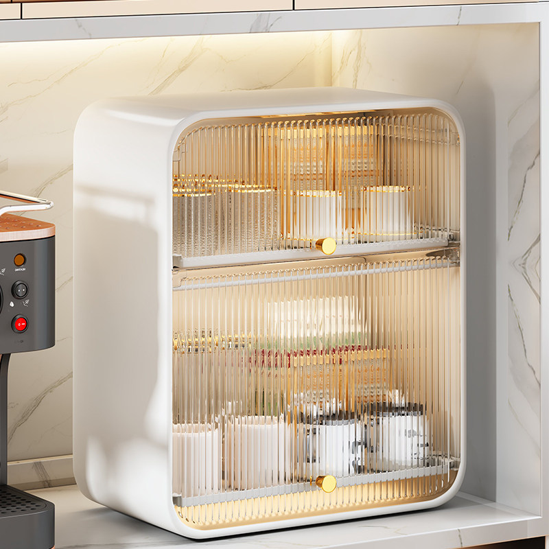 帅仕防尘杯架带柜门杯架子放茶杯水杯收纳盒储物柜杯子收纳置物架