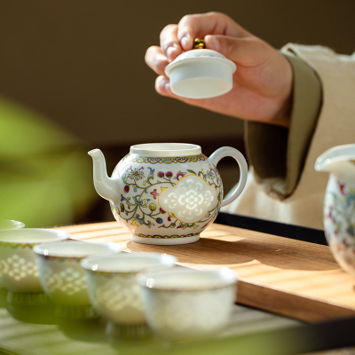 玉柏茶具会发光的玲珑