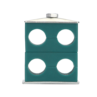 液压管夹固定 船用管夹塑料管卡油管管卡轻型双孔上下层