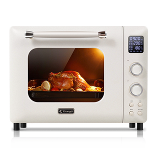 长帝小馋猫烤箱家用小型烘焙多功能全自动搪瓷蒸汽电烤箱大容量32